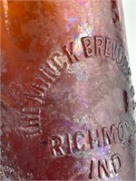 Two antique embossed Richmond Indiana bottles Hy