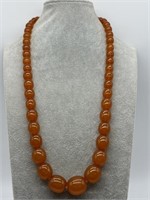 Rare Vintage Pressed Baltic Amber Necklace