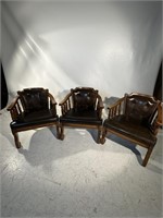 Lot of 3 Padded Chairs