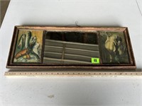 Antique Mirror w/Fish & Duck Pictures