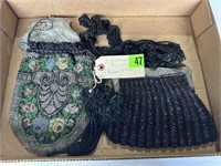 (3) Vintage Purses & Beaded Piece