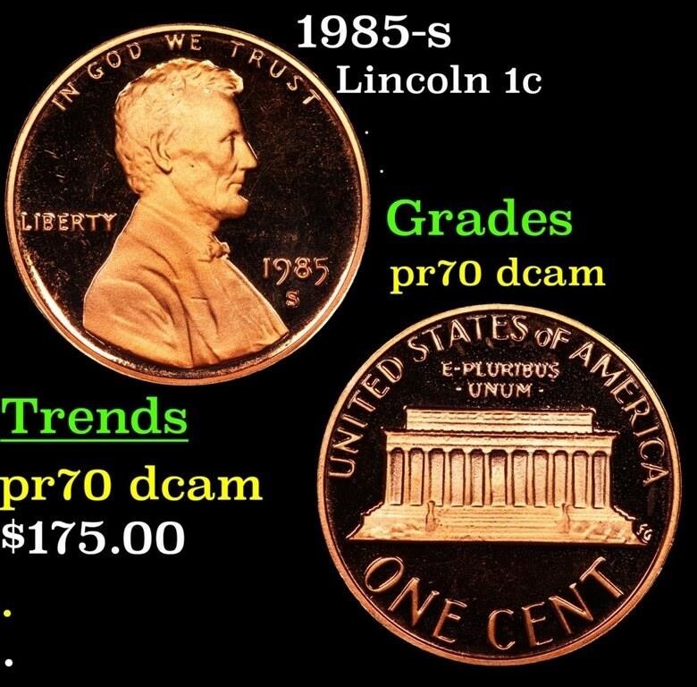 Proof 1985-s Lincoln Cent 1c Grades GEM++ Proof De