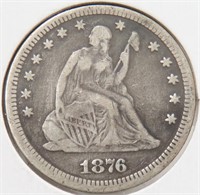 1876-CC CARSON CITY SEATED LIBERTY QUARTER