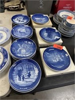 LARGE LOT OF BLUE & WHITE BING & GRONDAHL PLATES