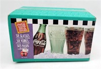 Coca-Cola Drink Glass Set 16oz Contour Design Seal