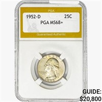 1952-D Washington Silver Quarter PGA MS68+