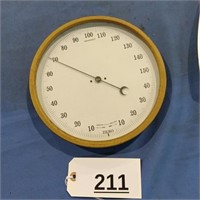 Vintage Metal Thermometer W/ Glass Face