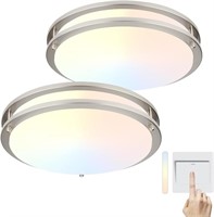 (N) DAKASON 2Pack LED Flush Mount Ceiling Light Fi