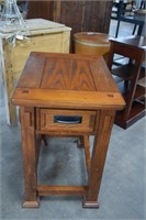 Side Table With Drawer, Some Damage On Top
