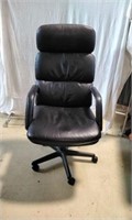 Black Vinyl office chair /  Computer chair