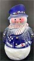 Fenton Hp Canaan Valley Snowman Fairy Lamp 76/108