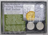 1941-P&D Walking Liberty Half Dollars.