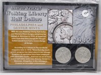 1942-P&D Walking Liberty Half Dollars.
