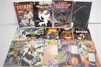 14 BATMAN RELATED COMICS AND BOOKS