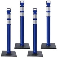 4 Set Traffic Delineator Posts 49 Inch Height, Pe