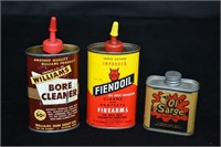 3pcs Various Gun Oil & Bore Cleaner Cans