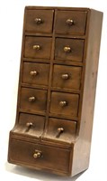 Antique 11-Drawer Apothecary Spice Cabinet