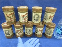 9 antique edison phonograph cylinders