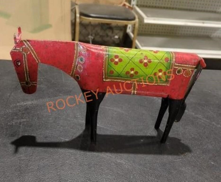 Metal decorative donkey figure