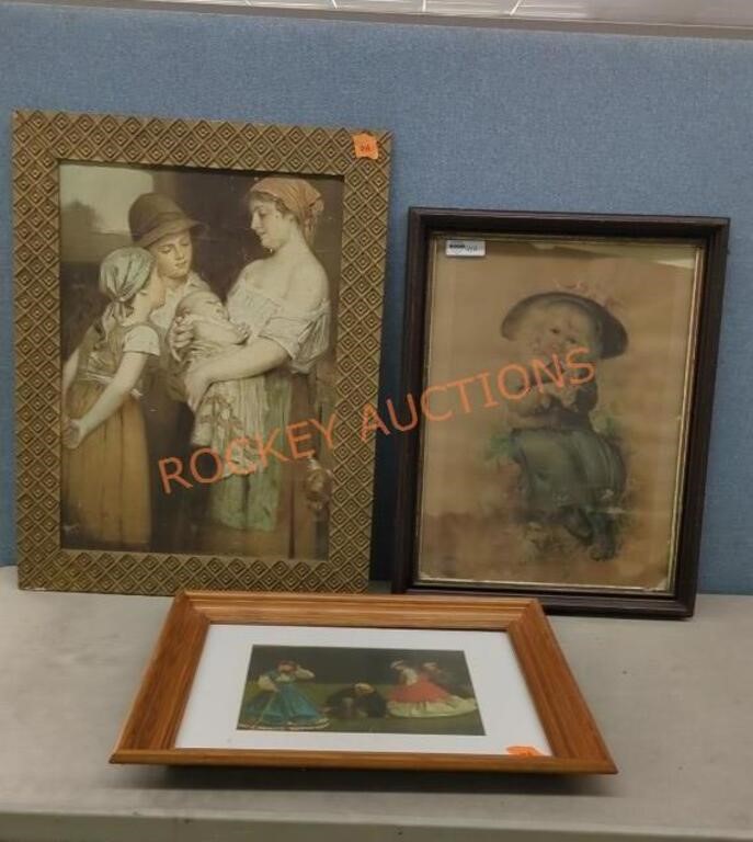 Misc Vintage  Framed art lot