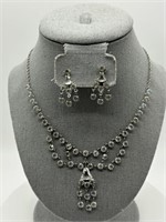 1940's Brilliant Rhinestone Necklace Set