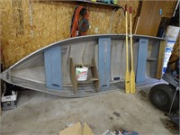 Aluminum Boat with Paddles and Anchor - 12 Foot