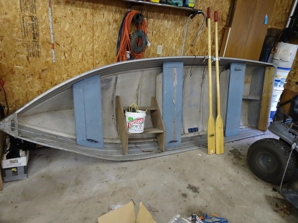 Aluminum Boat with Paddles and Anchor - 12 Foot