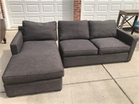 Crate & Barrel Gray Sectional Sofa