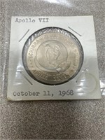Apollo 7 October 11, 1968 commemorative coin