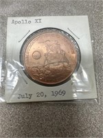 Apollo 11 July 20, 1969 commemorative coin