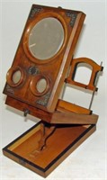 TABLE-TOP FOLDING WOOD  STEREOSCOPE