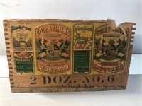Vintage advertising  wooden crate Cole & Firth