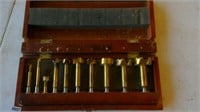 Set Of Columbian Forstner Drill Bits in Wooden Box