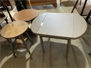 Side table, octagon coffee table, drop-leaf table
