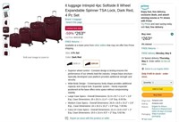 B9395  it luggage Intrepid 4pc Softside Spinner 4