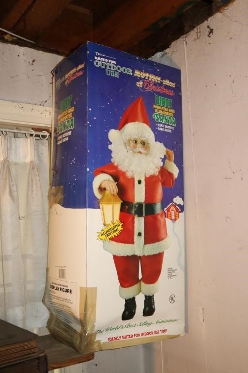 giant santa,christmas lights & items