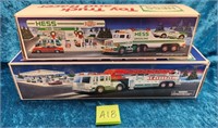11 - LOT OF 2 COLLECTIBLE HESS TRUCKS (A18)