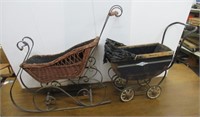 Vintage Baby Buggy and Sleigh.