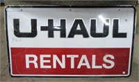 U-Haul Rentals Double Metal Sign 41" x 24".