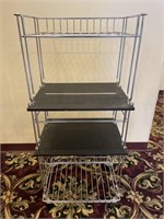 Metal Mobile Storage Shelf On Casters