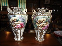 Set of Hand Painted Royal Nippon Vases