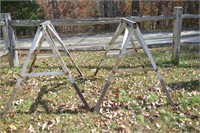 Set of Large Metal Saw Horses - Measure Approx.