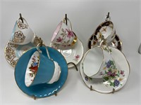 (5) Teacups & Saucers Teacup Saucer