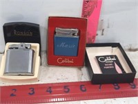 Vtg Engraved "Marie" Colibri Lighter in Box & Vtg