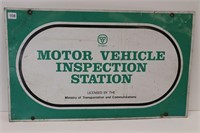 ONTARIO MOTOR VEHICLE INSPECTION STATION SIGN