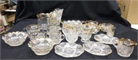 Gold Flashed  Glass Cups, Bowls