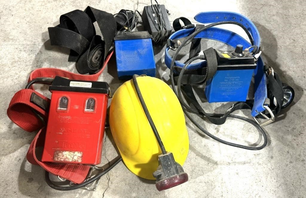 Heat pack head lights with battery packs
