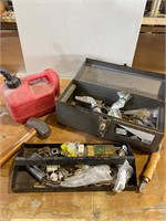 Toolbox, tools & gas can