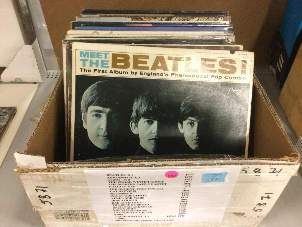 Box of LP Records.