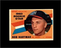 1960 Topps #129 Bob Hartman RS EX to EX-MT+